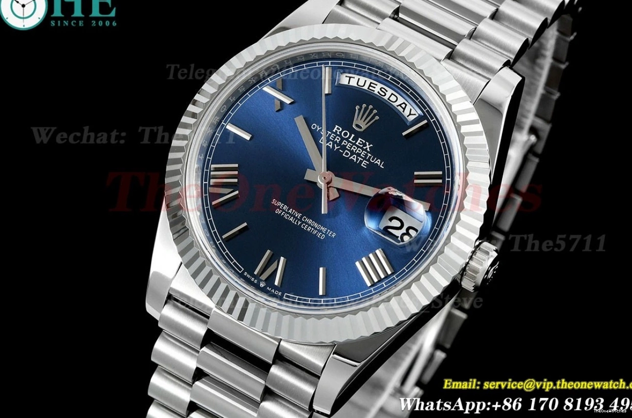 40mm SS Weight) Blue NOOB DayDate Rmn SS A2836(Gain 228239 0422